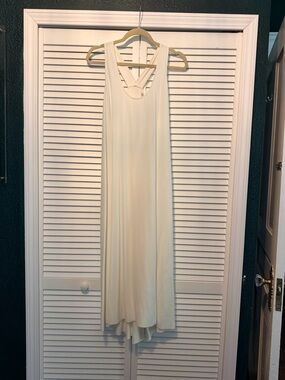 Helmut Lang Cream Maxi Dress with Strappy Back